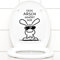 Grandora Wandtattoo WC Aufkleber Dein Arsch gehört Mir I schwarz (BxH) 19 x 27 cm I Hase Sonnenbrille Bad Toilette Wandsticker Wandaufkleber Sticker W772