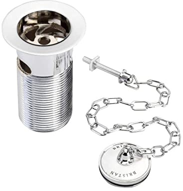 Bristan wbasin01 C Traditionelle Ablaufgarnitur mit Porzellan Stecker für Becken mit Überlauf