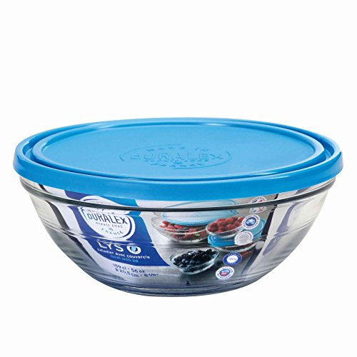 Duralex - Saladier Rond 20cm avec couvercle Bleu Lys