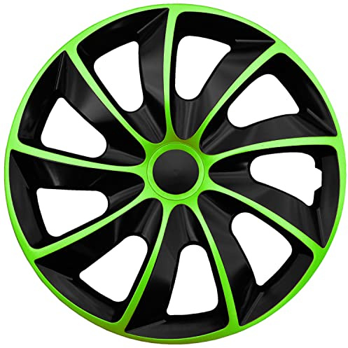 NRM Quad Bicolor Tapacubos para Llantas de Acero Juego de 4 Embellecedores de Rueda Bicolor para Vehículo KFZ Plástico ABS (16)