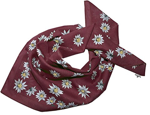 Moschen-Bayern Trachtenhalstuch Trachtentuch Halstuch Edelweiß Trachten Damen Herren Nickituch Edelweißtuch Rot