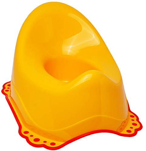 alles-meine.de GmbH Anti RUTSCH - Töpfchen/Nachttopf/Babytopf - gelb - Bieco - mit großer Lehne + Spritzschutz - rutschfest antirutsch Funktion - Babytöpfchen/Kindertopf / ..
