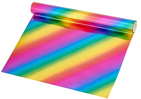 SUPERFINDINGS 1 Rollo de Papel Metalizado reactivo de Colores 16,4 ft x 7,7 Pulgadas Hojas de Papel Metalizado para Impresora láser + laminadora Manualidades