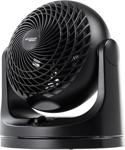 IRIS USA WOOZOO Medium Desk Fan, Oscillating, 112° Tilt, Dorm Office, Black