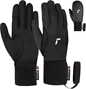 Reusch 2-in-1 Winterhandschuhe Erwachsene | Fingerhandschuh und integrierter Fäustling | warm, Winddicht, atmungsaktiv & touchscreenfähig | Silikon-Grip für Skitouren & Outdoor | Baffin Touch-TEC