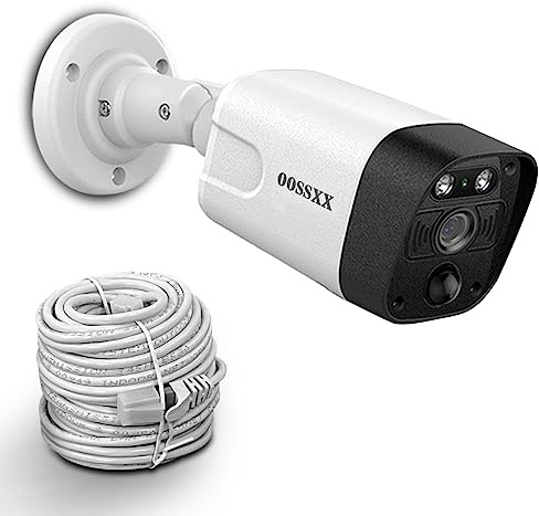 4K PIR POE Extend Kamera OOSSXX Outdoor Indoor Videoüberwachung Sicherheit Wasserdicht Kabelgebundene POE-Kamera, Heim-IP 4K 8MP Kamera, Nachtsicht, einfach erweitern für OOSSXX POE-Kits
