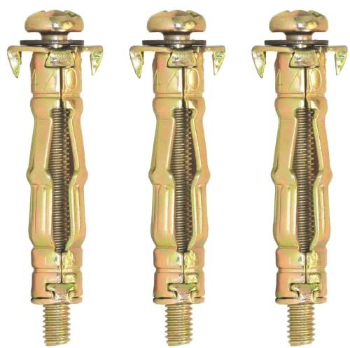 Ultimate Super Heavy Duty Hollow Wall Plasterboard/Drywall Anchor (Metal Expansion Screws/Plugs) Multiple Sizes *FIXINGS DIRECT* (M4 X 45MM (20 Pack))