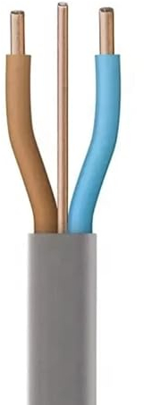 Twin and Earth Electric Cable 1.5mm / 2.5mm / 6mm 6242Y Flat Grey - Cut To Size (1 Metre, 6 mm Twin and Earth)