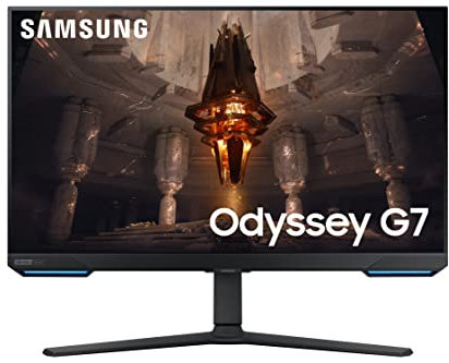 Samsung Odyssey G7 LS32BG700EUXXU 32 4K UHD IPS Gaming Monitor with Speakers - 3840x2160, HDMI 2.1, 144Hz, 1ms, Full Smart Platform, USB Hub, Displayport, Freesync Premium Pro, Height Adjust