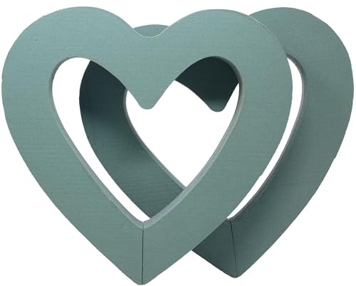 Flowerbox Oasis Steckschaum Foam Frames Offene Herzen 36cm Steckmasse Steckschwamm - 2 Stück