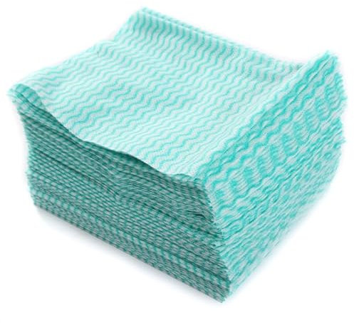 100x Reinigungstücher Putztücher Putztuch Putzlappen im Karton Wischtücher Mehrzweck Tücher 40x30cm Reinigungstuch 100 Stück im Karton (Grün)