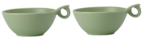 Ceramic Bowl Handles Porcelain Cocoa Deepen Milk for Home Container Cartoon Mugs Gumbo Breakfast Handle Serving Salad Individual Mug Bowl Ceramic Kitchen Soup Multi 2pcs (Colo (Color : As Shownx2pcs