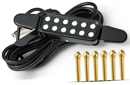 Tonabnehmer Akustikgitarre Magnetischer Schallloch-Tonabnehmer Für Akustikgitarre Mit 3 Meter Langem Anschlusskabel(Kit 4)