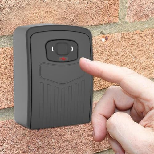HEBEOT Smart Schlüsselbox Safe mit Fingerabdruckerkennung, für Tuya App Integration, Mehrbenutzerzugriff, wetterfest, Elektronischer Schlüsselsafe für den Außenbereich