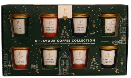 8 Flavour Infused Instant Coffee Gift Set, Assorted Coffee Collection