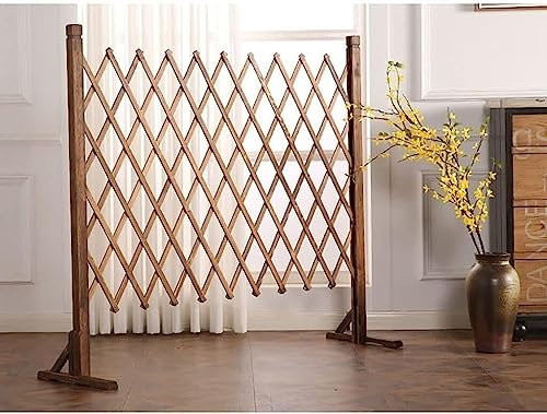 Panneaux de clôture de jardin en bois avec motif treillis télescopique pour décoration extérieure et maison