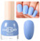 Matte Nail Polish Air Dry Nail Lacquer for Nail Art Varnish, Mist Effect Matte Finish Velvet Nail Polish, 0.35 fl oz (Pure Blue-19, 10 ML)