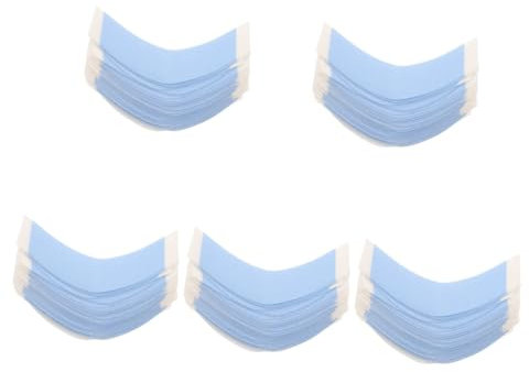 FOMIYES 5 Juegos Película De Extensión De Cabello Cinta Adhesiva Extensión Extensiones Doble Extensiones De Cabello Etiqueta Engomada Del Pelo Pelo Cosplay Pu Sky-blue 36 Hojas*5
