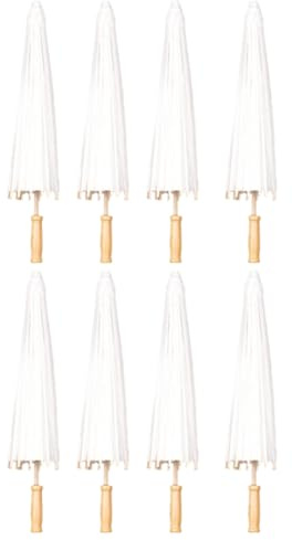 Sujurio Papier-Sonnenschirm, Hochzeitsschirm, Partygeschenk, 60 cm, Bambus-Regenschirme für Brautparty, Tafelaufsätze, Foto-Requisiten, 8 Stück