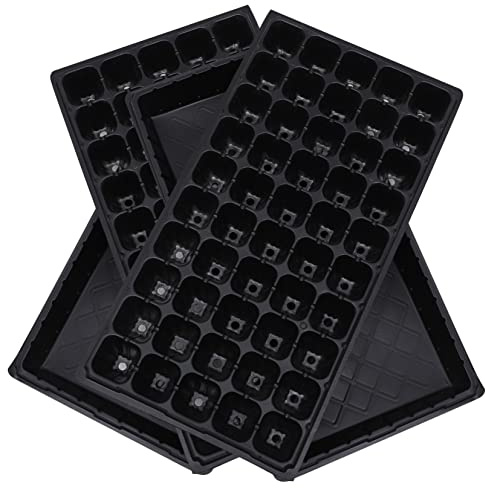 AKOOSY 4 Pezzi Vassoi Semenzaio Vassoi per Germinazione Piante Accessori Serra per Coltivazione Indoor e Outdoor Verdure e