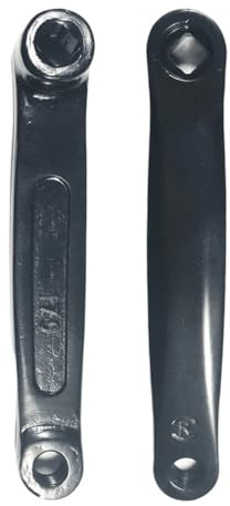 QOXEZY Pedivella per bicicletta in acciaio, 170 mm, per esercizi per bici e sport indoor, colore nero