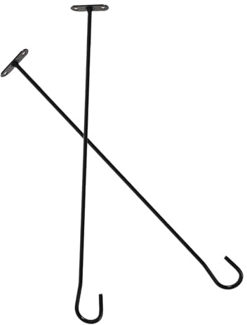 Abaodam Lot de 2 Supports Horizontaux en Métal pour Poteau de Boîte aux Lettres Accessoires Jardin Extérieur Support Latéral Résistant aux Intempéries pour Mât de Drapeau Fixation