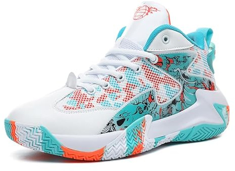 Scarpe da Basket Unisex Uomo Donna Alte - Sportive con Protezione dell'Ankle, Antiscivolo, Traspiranti e Molto Confortevoli, per Allenamento e Partita, Taglie 37-46 EU