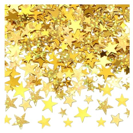 30 G Coriandoli Stella Dorati,Coriandoli Compleanno,SZMK Stelline Decorative da Tavolo,Confetti Glitter,Coriandolis Laurea Paillettes,Scintillanti Capodanno per Matrimonio,Natalizi,Feste