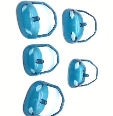 5-teiliges Set In Verschiedenen Größen, Bart-Styling-Werkzeuge, Rasier-Styling-Vorlagen, Männer, Schnurrbart, Gestaltung, Trimmwerkzeug, Rasiermesser(Blue)