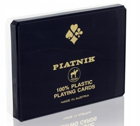 100% plastspelkort från Piatnik | Kortspel | Paket med kort | Familjespel | Fantastisk present