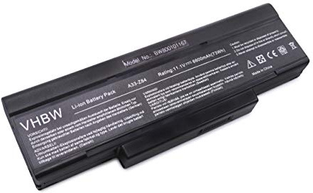 vhbw batteria compatibile con Asus F3F, F3Ja, F3Jc, F3Jm, F3Jp, F3Jr, F3E, F3Ka, F3H, F3Jv, F3Ke, F3L notebook (6600mAh, 11,1V, Li-Ion)