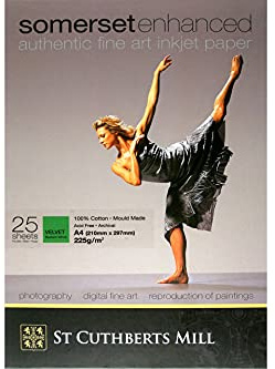 Somerset Enhanced Fine Art Inkjet Paper - Velvet - (297x210mm) - 25 sheets