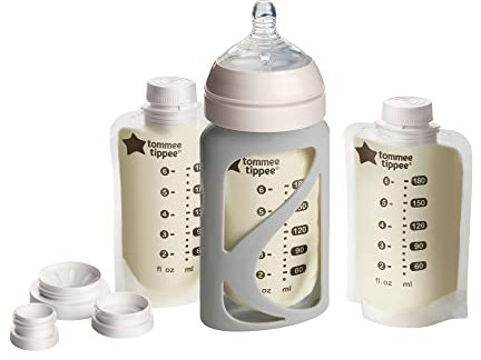 Tommee Tippee Pump and Go Pouch Holder with Slow Flow Nipples, 3 Count by Tommee Tippee