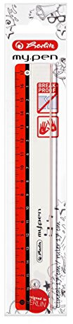 Herlitz Lineal my.pen / 17cm / Farbe: rot