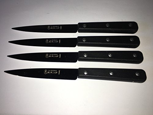La Fourmi Lot de 4 Couteaux Manche ABS Noir Lame INOX 10 cm