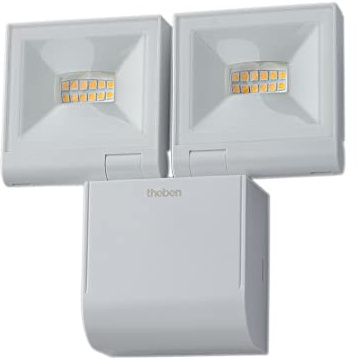 Theben 1020723 theLeda S20L WH I LED-Strahler I LED-Beleuchtung I LED-Lampe I LED-Leuchte I Flutlicht I Wandmontage I Außenbereich I IP 55 I weiß