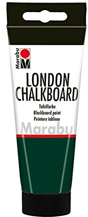 Marabu 12680050868 - Tafelfarbe, London Chalkboard Tafel grün 100 ml, Wasserbasis, speichelecht, sehr gut deckend, schnell trocknend, nach Trocknen m. Kreide beschreibbar und mit Wasser abwischbar