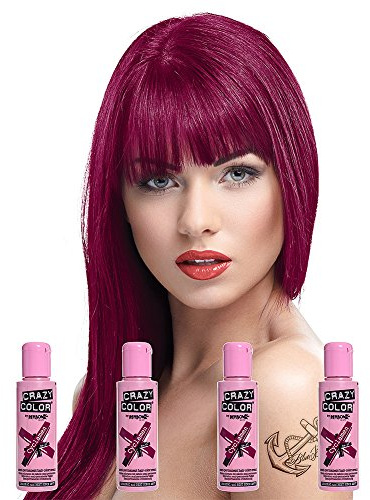 Set 4 CRAZY COLOR 41 CYCLAMen 100 Ml. Produits de cheveux