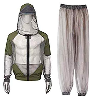 BESPORTBLE Outdoor Midge Suit for Men Women: 1Set Breathable Mesh Jacket with Hood and Pants - Net Clothing Protection from Bugs, Flies, Gnats, No-See-Ums & Midges