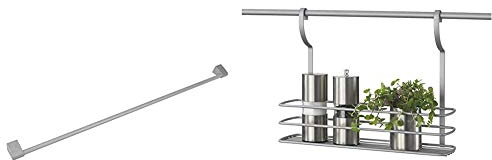 Metaltex 350706141 Hängeleiste City 80 cm & 350712141 City Line Gewürzregal 1-Etage