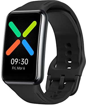 OPPO Watch Free – Display AMOLED da 1,4 – Orologio da polso unisex – Monitoraggio sonno e cardiaco SpO2 e russamenti – 128 MB – Cinturino intercambiabile – Autonomia 14 giorni – Nero [versione FR]
