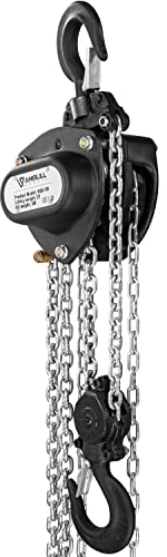 Anbull Palan à chaine, 2T, 5,8m, Palan manuel, Palan 2 tonnes, Chaîne entièrement galvanisée, Pas d'huile et pas de rouille, Poids du produit 17,5Kg