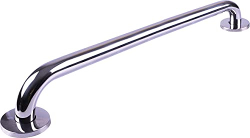 Aidapt Stainless Steel Bathroom Grab Bar,Polished Finish Rust Resistant Bath Shower Safety Handle Handrail,Toilet Aid Disabled Elderly Children Mobility & Daily Living Aid,Concealed Cover Caps (900MM)