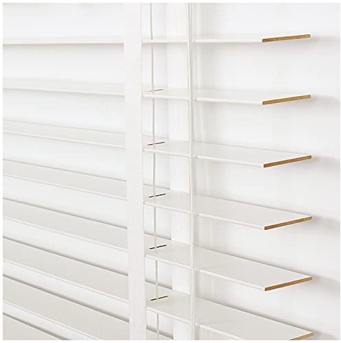 Tende Veneziane, Tapparelle in Legno Massello per Finestre, Tende Orizzontali Interni/Esterni, Persiane Veneziane in Legno Naturale Tenda a Rullo Filtraggio della Luce, Bianco,100x180cm/39.5 * 71in