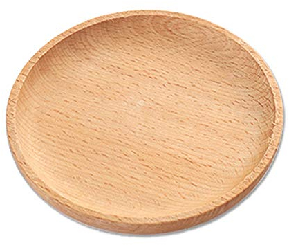 Piatti piani in vetro trasparente Piatto in legno in stile giapponese in legno, piatto in legno intero, piatto da dessert/forno for alimenti occidentali/forniture da cucina, vassoi portabicchieri vass