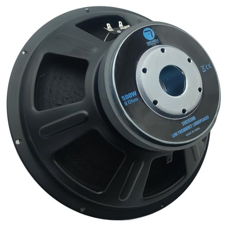 Seven Soundvector SVG15SUB/8 Subwoofer da 15 pollici Altoparlante professionale per gravi sub-grave 8 Ohm 500 W AES 1000 W Programma