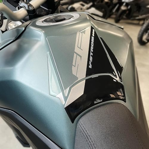 Resin Bike Adhesivos de Moto Compatibles con Suzuki V-Strom 800 SE 2023-2024. Protección del Tanque de Choques y Arañazos de Moto. Adhesivo 3D Resinado - Made in Italy