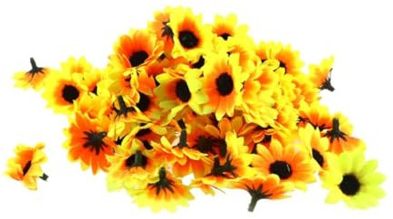 PRETYZOOM 200St Sonnenblumen-Dekor künstliche Sonnenblumenköpfe Haarnadeln Sonnenblumen künstlich künstliche blüten Kunstblumen künstliche Blumen Wohnkultur Haushalt schmücken Hut Blütenkopf