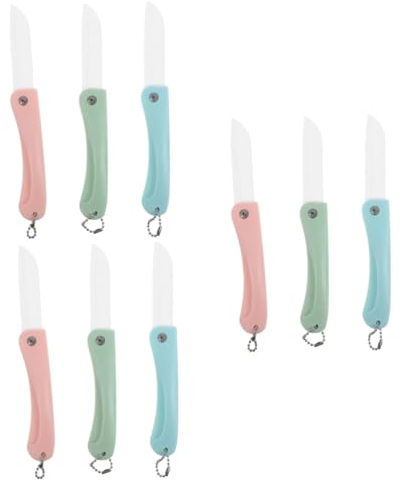Cabilock Couteaux En Ceramique Pliable 9 Pièces Éplucheur En Céramique Couteau Ceramique Couteau En Céramique En Céramique Pliable Coupe-fruits En Céramique Miniature