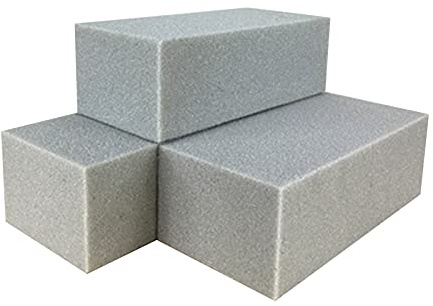 3 Stück Blumensteckschaum 22,5 x 10,5 x 7 cm Blumensteckmasse Steckschaum für Kunstblumen Steckschwamm Steckmoos für Blumen Steckmasse zum Basteln Trockenblumenschaum für Basteln Hochzeit Deko (Grau)